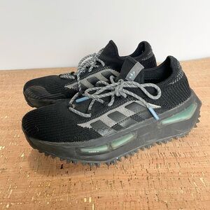 Adidas Mens 6 NMD S1 Shoes Black Knit Sneakers